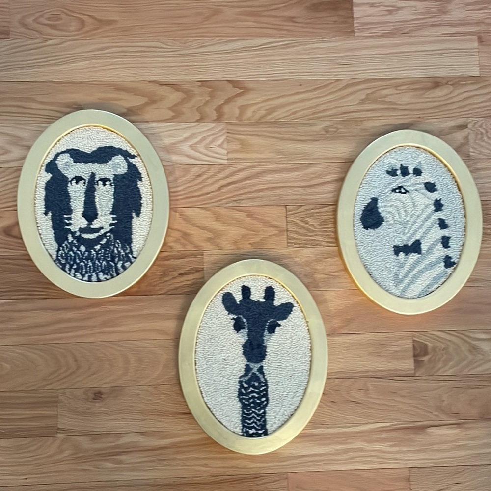 💔SOLD💔 Pottery Barn Knit Animals Framed | Set of 3